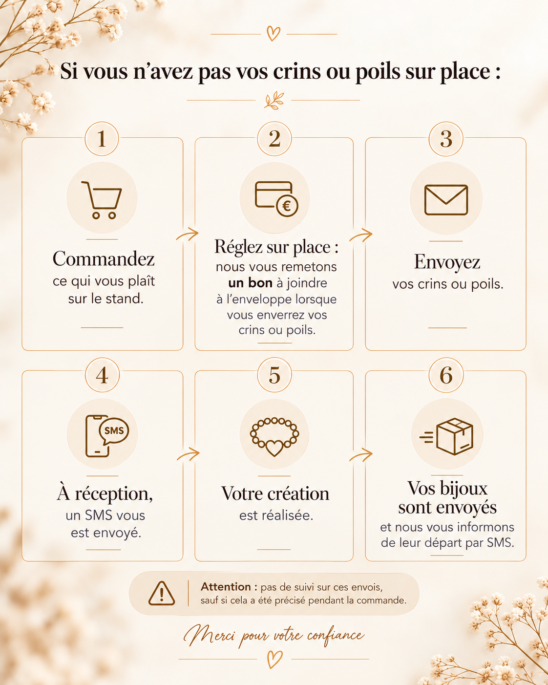 Commandes passées sur les salons : les 6 étapes, de la commande sur le stand à l’envoi des bijoux