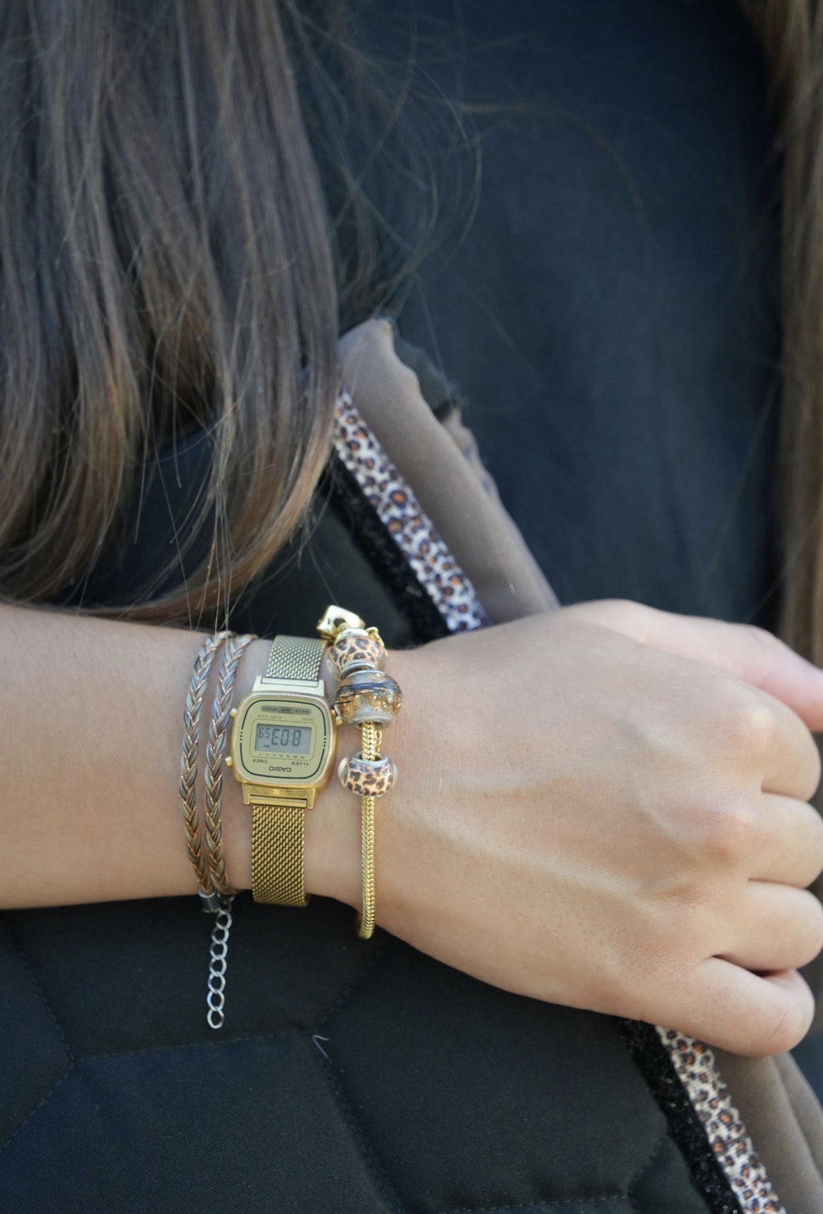 Bracelet double en crins