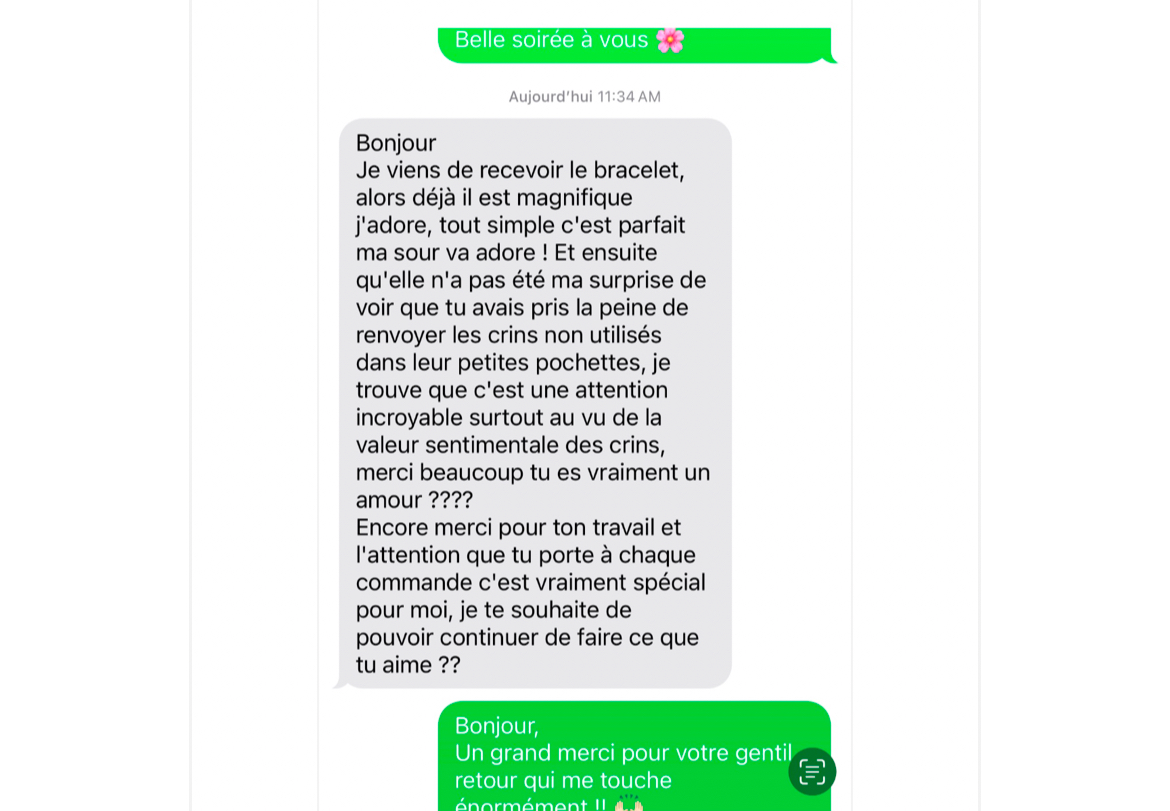 Témoignage client sur Les Crins de Quarwyn — 5